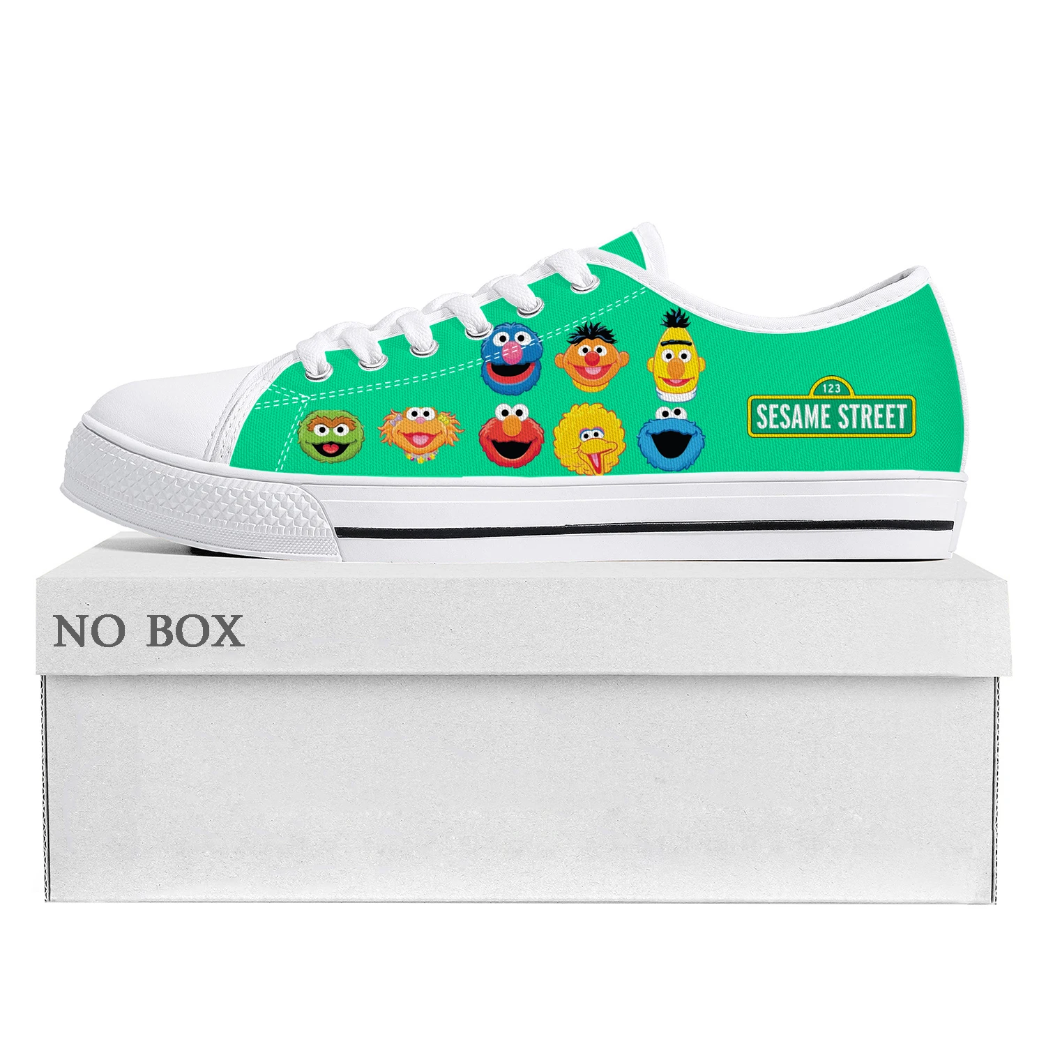 

Sesame Street Cartoon Elmo Low Top Sneakers High Quality Mens Womens Teenager Canvas Sneaker Couple Shoes Custom Casual Shoe