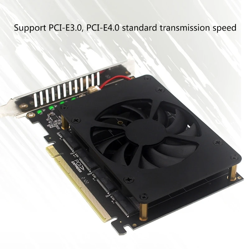 Адаптер A9LC Quad NVMe PCIe 4 для твердотельного накопителя M.2 (для M ключа) на адаптер PCI-E X16