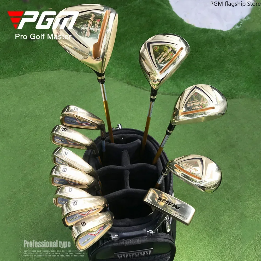 męskie kije golfowe PGM z regulowanym kątem Zestawy sprzętu golfowego Wał stalowy MTG017 ze stopu tytanu i węgla