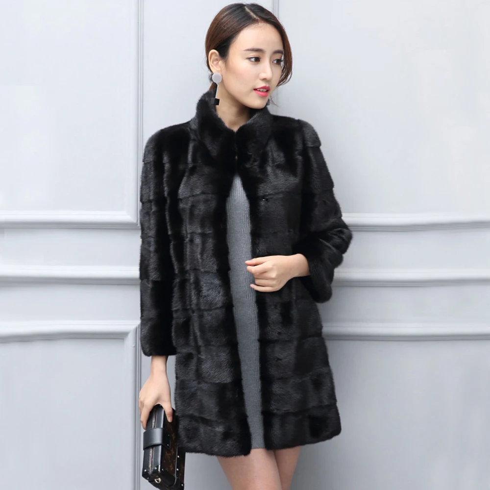 Fashion Overcoat Female Coats Woman Winter 2022 Fur Rabbit Fur Thick Winter Casual No Fur Real Fur Woman Coat Wsr818