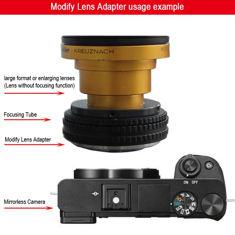 Фото M65-GFX адаптер для объектива M65 x 1 мм для камеры Fujifilm GFX G Mount Fuji 50S №2