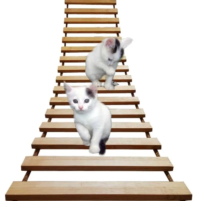

Kitten Ladder Furniture Mounted Cat Scratcher Cat Cat Suspension Wall Rope Cat Bridge Shelf 35/50/100cm Pet Tree Toys Sisal Post