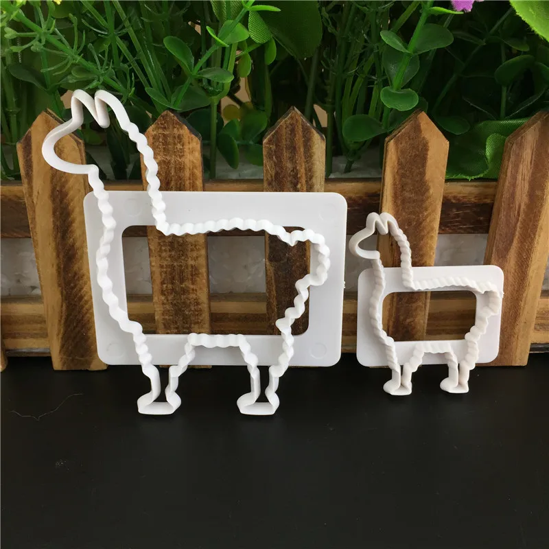 

2Pcs Cartoon Animal Cookie Cutter Giraffe Monkey Elephant Biscuit Moulds Cake Fondant Tools Sugar Craft For Baking Pastry Mold