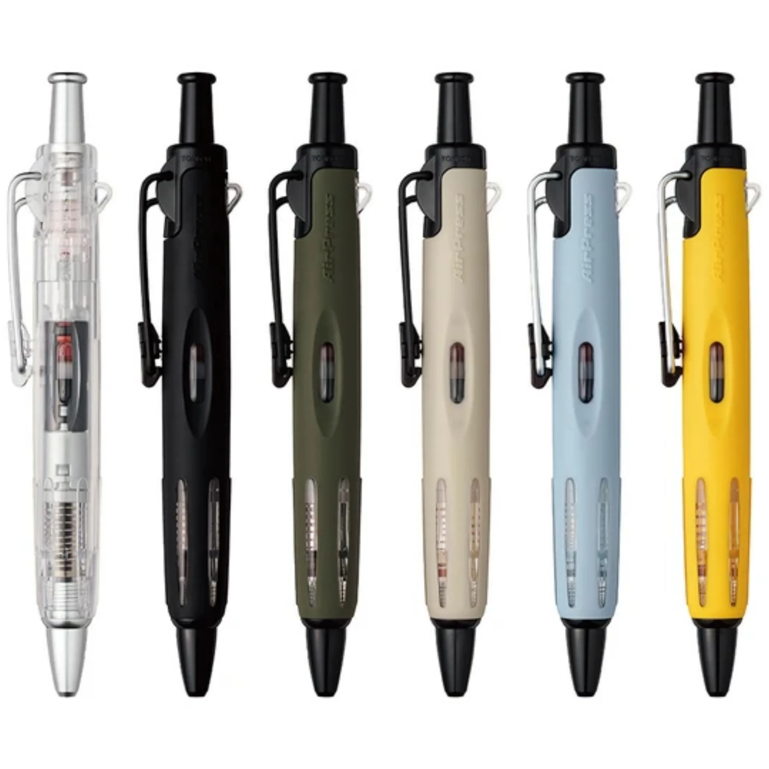 Фото Японская ручка TOMBOW Air Press с нажимным механизмом, 0.7 мм, черные чернила, новая, цвета хаки, бежевый, синий, серый, всепогодная ручка для письма на открытом воздухе №5