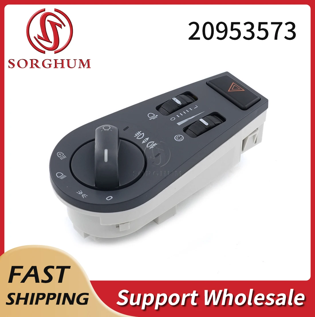 

Sorghum 20953573 Car Hazard Warning Control Headlight Fog Lamp Light Switch Button For Volvo Truck FH12 FM VNL 20466304 20942846