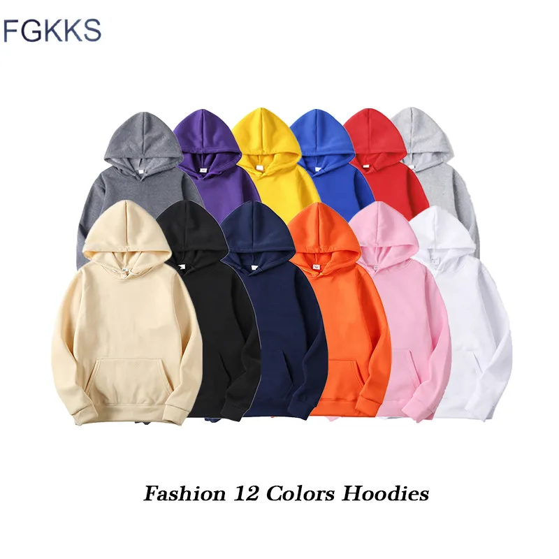 

FGKKS Brand Pullover Men Hoodie 2022 Autumn Hip Hop Streetwear Men Sweatshirts Hoodies Solid Color Hoodie Male