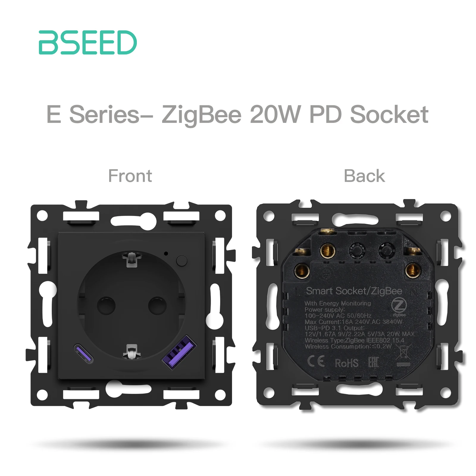 

BSEED EU Smart Zigbee Розетка