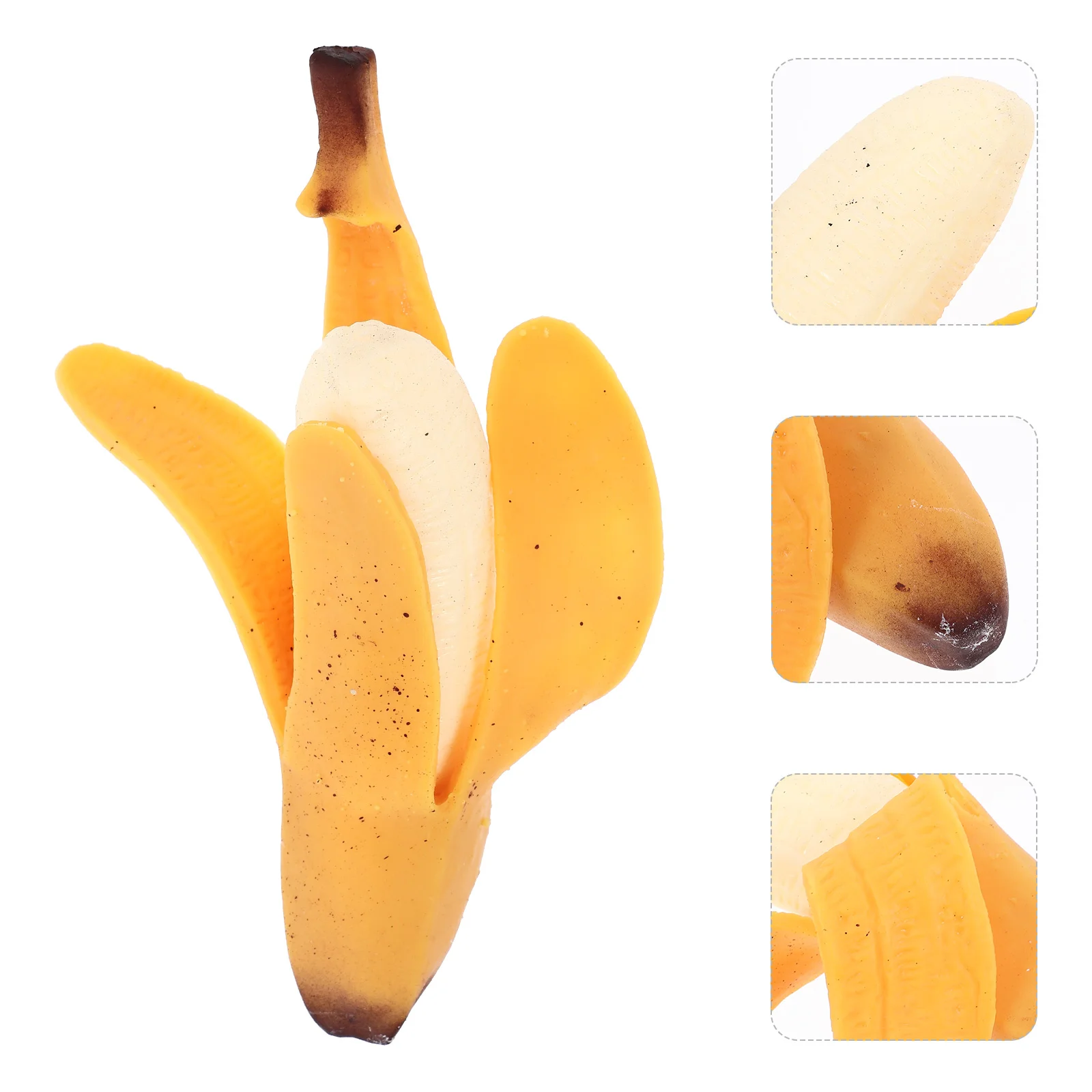 

2 Pcs Toys Decorative Horror Prop Squeeze Bananafor Party Pinch Music Stress TPR Soft Glue Peeled Portable Pressure