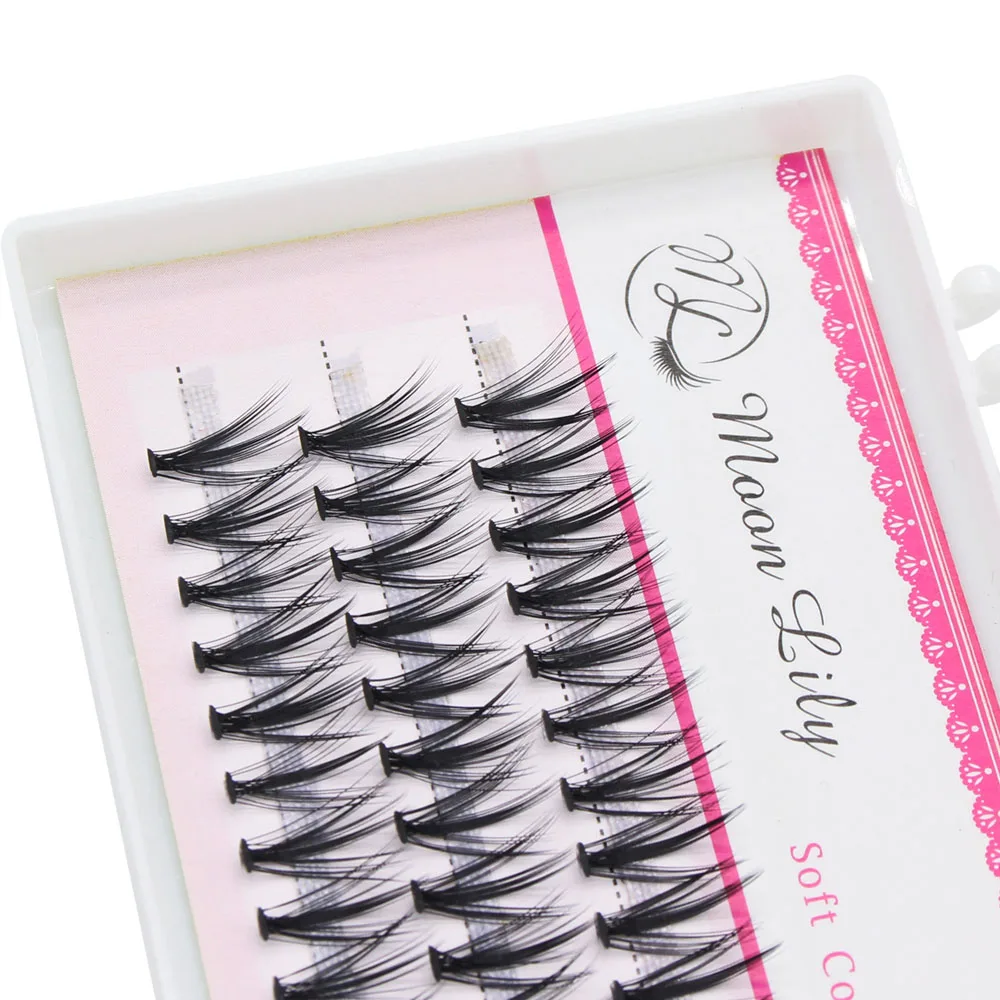 

60 Bundles Natural Mink Individual EyeLashes Russian 3D Volume Grafting Fake False 20D Cluster Eyelash Extension Bunche Cilias