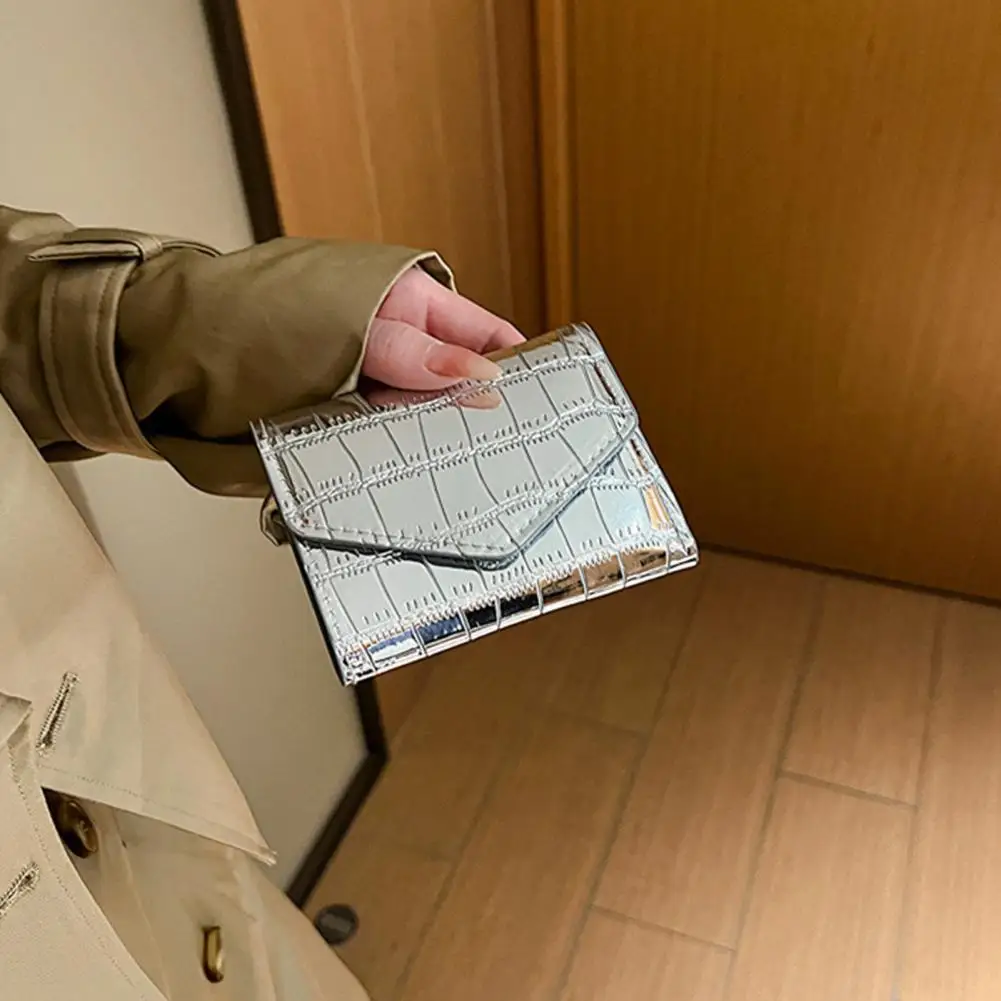 Кошелек с застежкой и каменной текстурой Женский кошелек несколькими