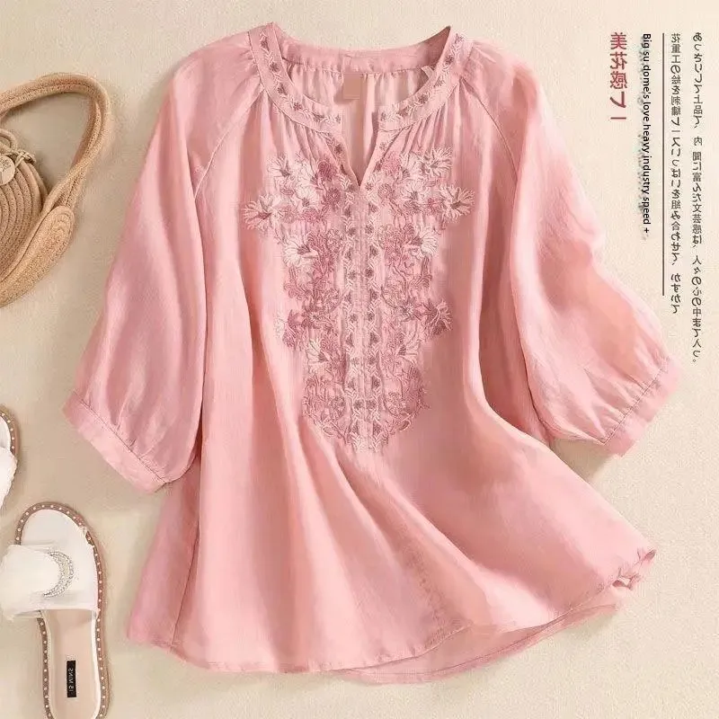 Новая летняя женская рубашка больших размеров однотонная футболка с