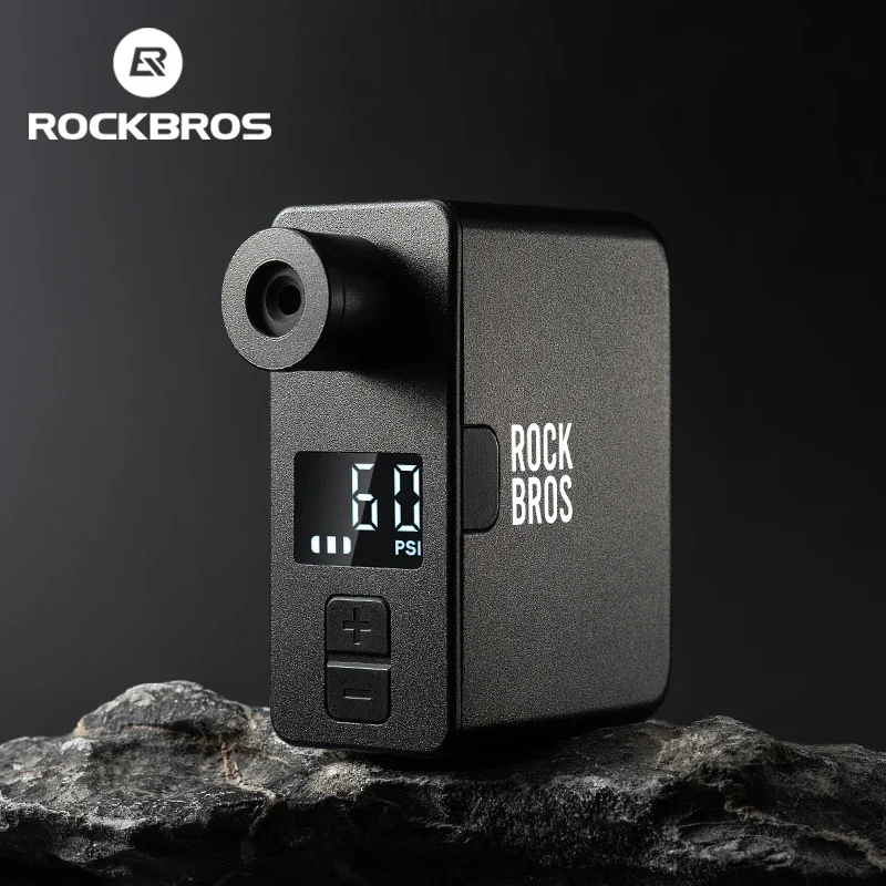 Фото Насос велосипедный ROCKBROS портативный, электрический ручной мини-насос для накачки шин, 120PSI, перезаряжаемый №2