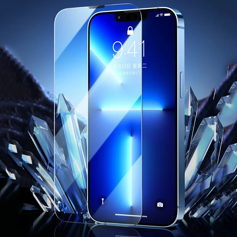 Фото Закаленное стекло 2 в 1 HD для IPhone 14 Pro Max Plus, защитное стекло для экрана, жесткое стекло для IPhone 14, пленка для объектива камеры для серии IPhone 14 №3