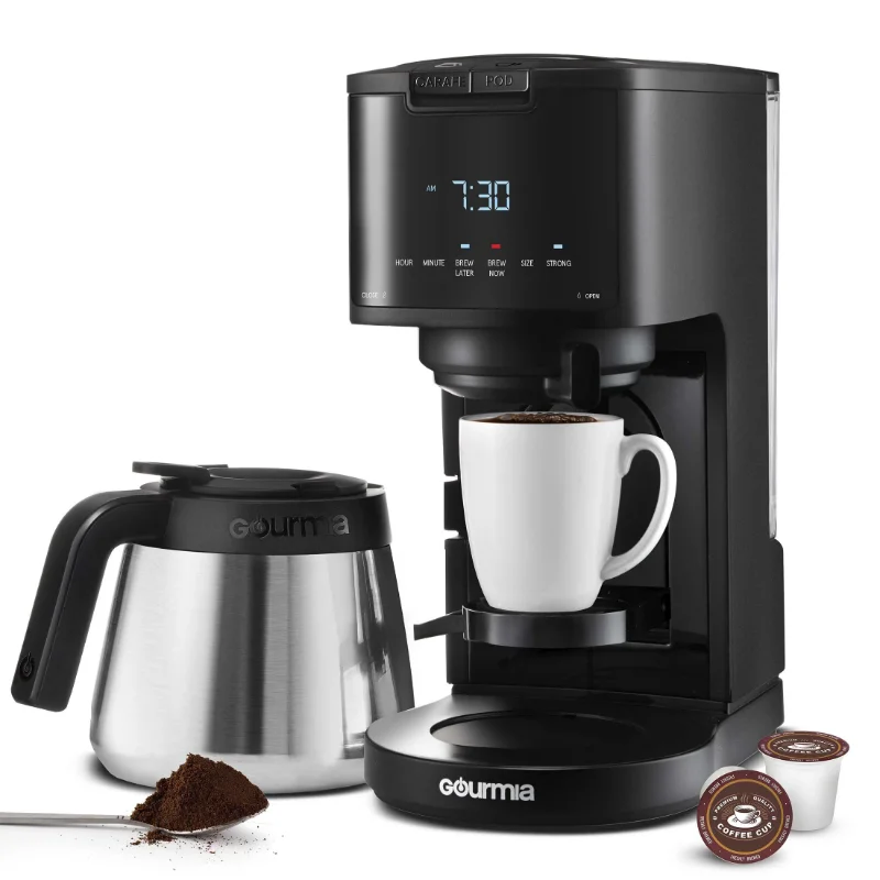 Gourmia 2-in-1 Single-Serve, K-Cup Pod Compatible + 12-Cup C