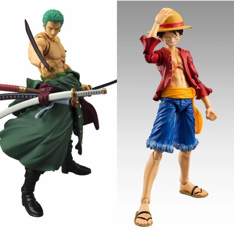 

18CM One Piece Anime Movable Luffy Roronoa Zoro PVC Fugure Models Action Figure Fighting Collectible Toys Kid Gifts