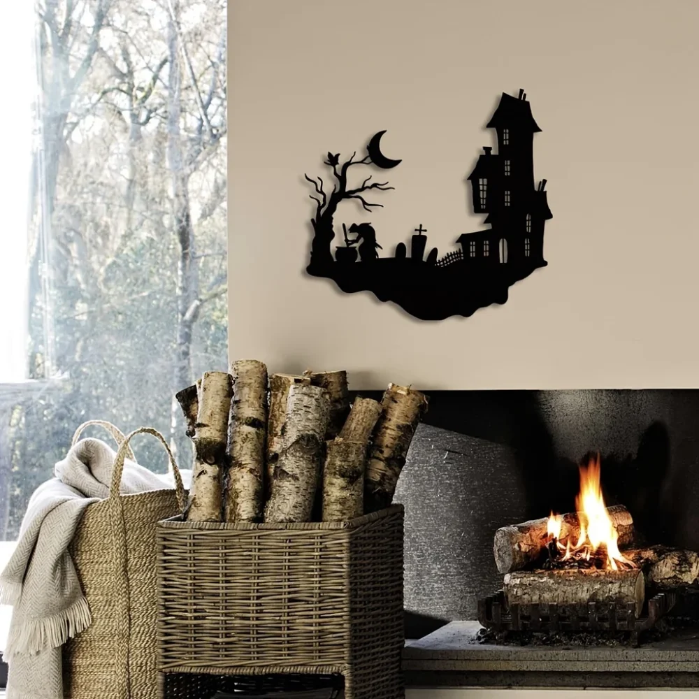 Металлический Силуэт Таблички Дома Настенный Декор Современное Украшение Для