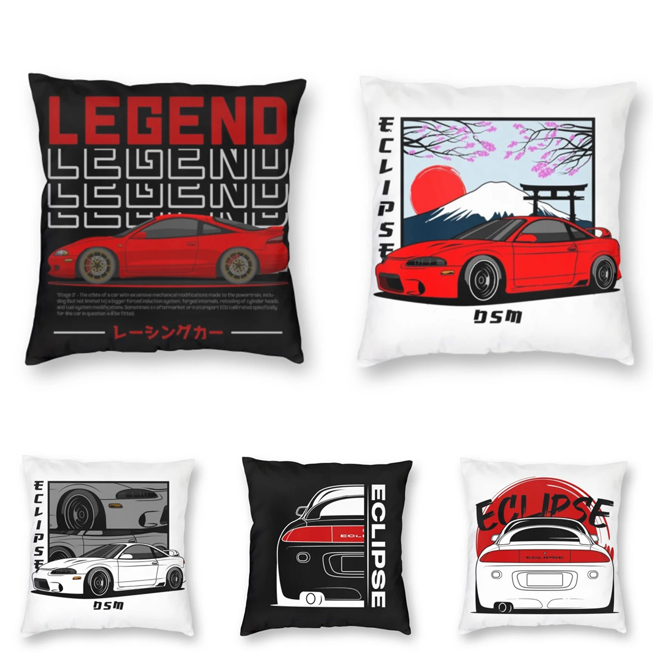 

Eclipse 2G DSM Red Square Pillowcase Polyester Pillow Cover Velvet Cushion Decor Comfort Throw Pillow For Home Bedroom