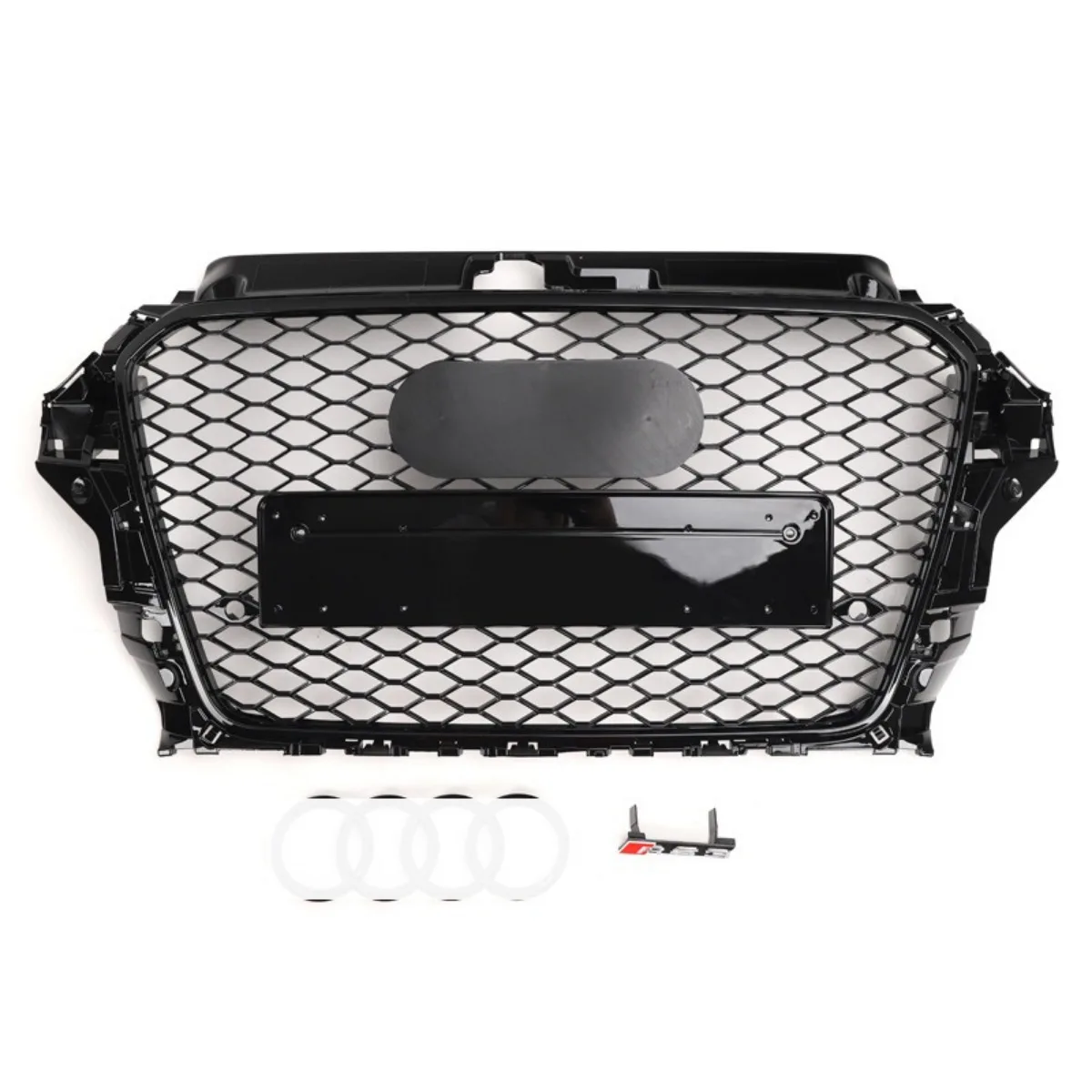 Подходит для Audi A3S3 модернизация и RS3 Sport черная рыцарская решетка с сотовой