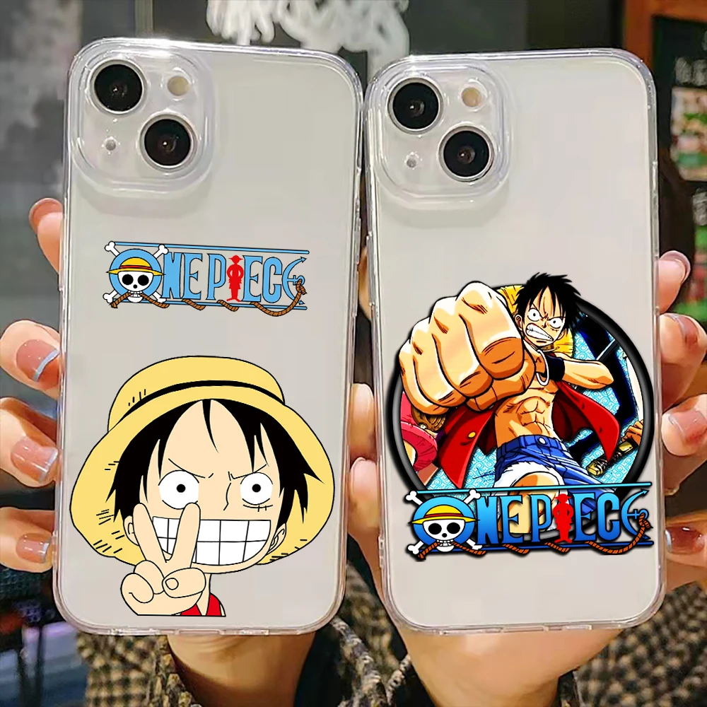 

ONE PIECE Luxury Ultra Thin Clear Phone Case For Apple iPhone 11 12 13 Pro Max 12 13 Mini X XR XS Max SE 6 6s 7 8 Plus Funda