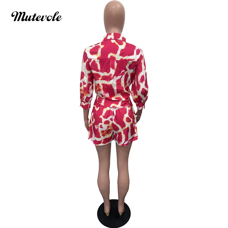 Женский комплект из двух предметов muteхорошая розовая леопардовая расцветка с