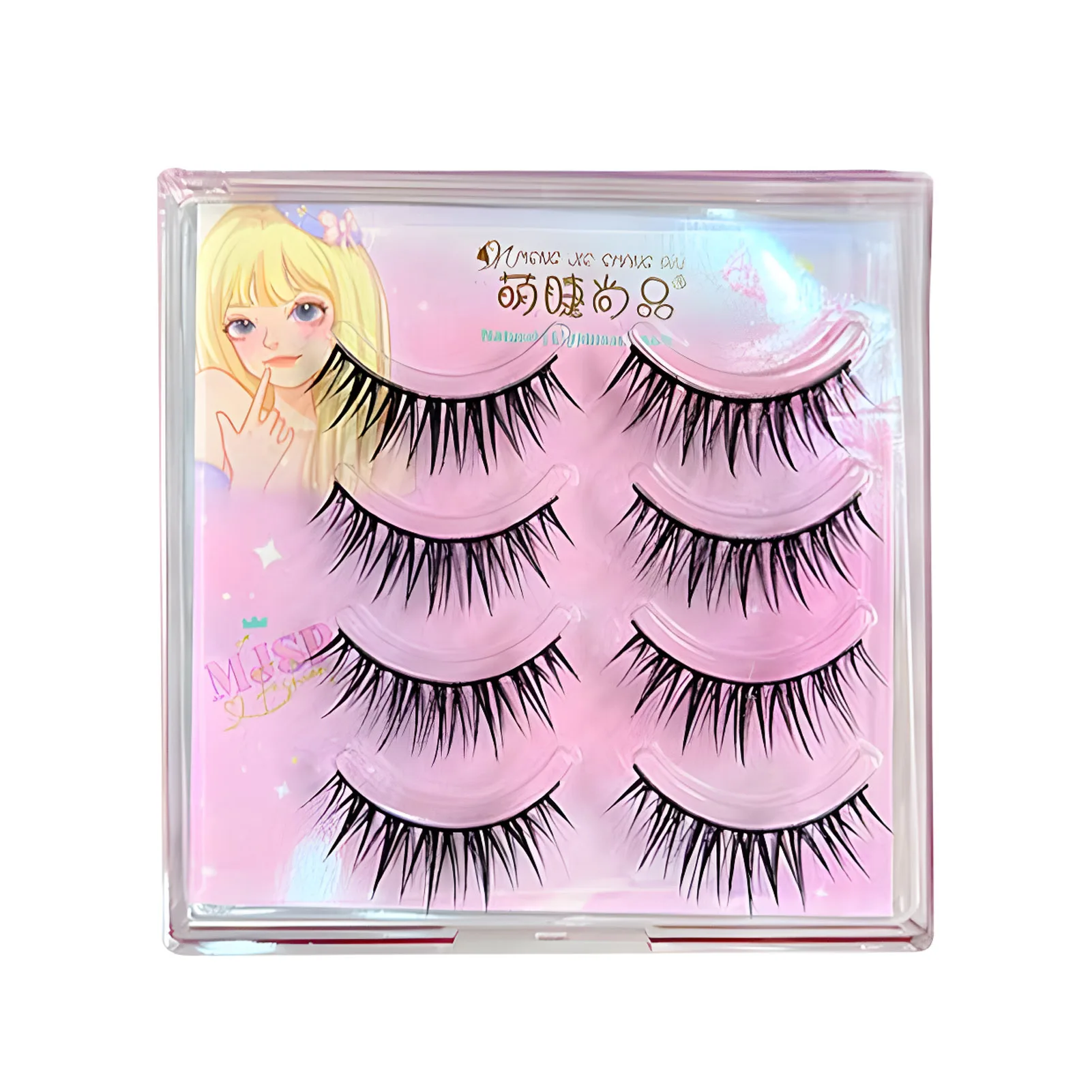 

Realistic Curl False Eyelashes 3D Lash Thick Volume Long Wispy Lashes for Cosplay Makeup DIY Supply C44