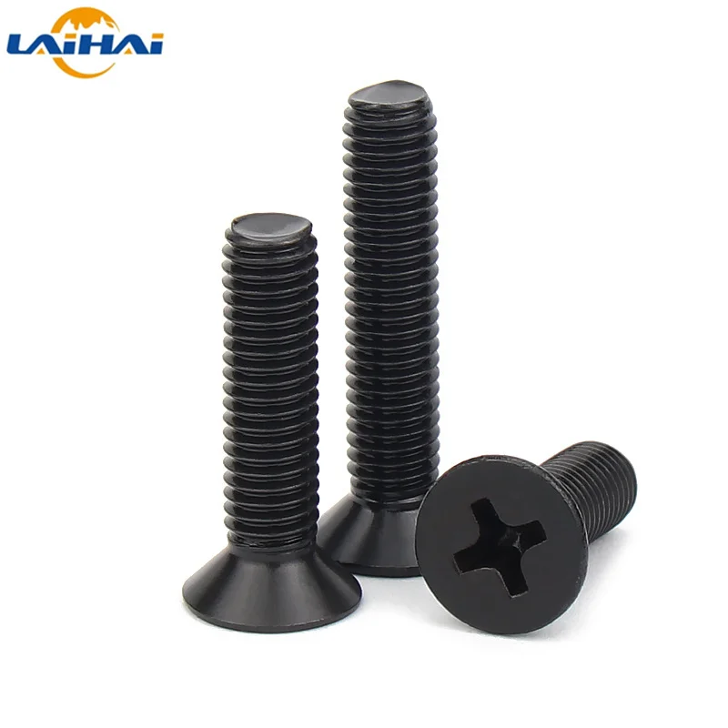 500/200/100/50/20 pieces M1 m1.2 m1.4 m1.6 M2.5 M3.5 M4 M5 small black cross pan head screw
