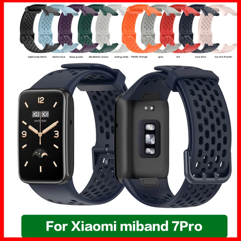 

For Xiaomi Mi Band 7 Pro Silicone Replacement Wrist Strap For MiBand 7pro Sports Breathable Bracelet Wristband Accessories Best