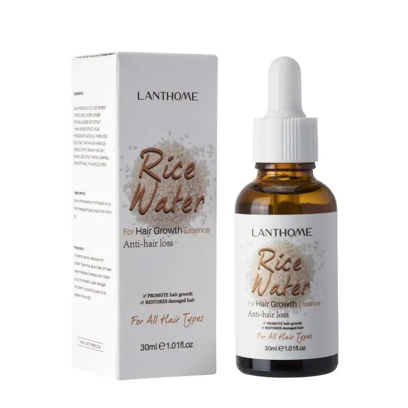 

Rice Water Hair Growth Essence Moisturizing Hair Care Serum Serum Anti-Hair Loss Repair Damage Hair Make Hair Smooth & Shine