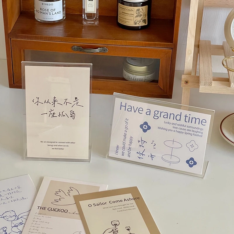 Акриловый держатель для фотокарты прозрачный пластиковый Настольный знак рамка