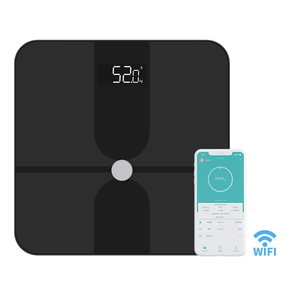

Fat Measurements Four High Sensors Smart Weight Body Fat Scale with Wifi