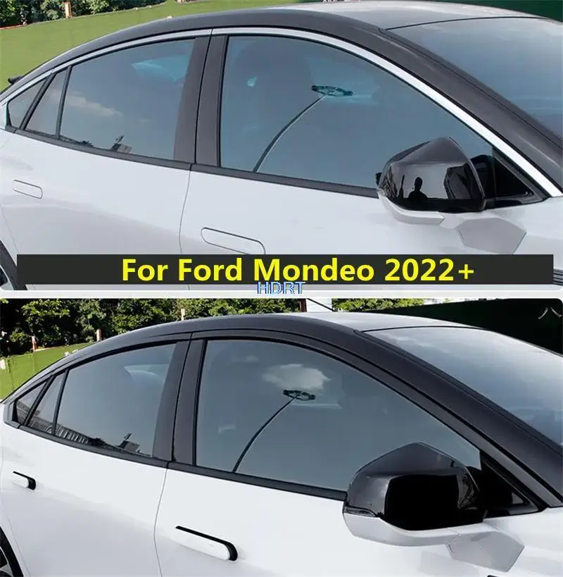 Для Ford Fusion Mondeo 2022 2023 Стайлинг автомобиля черное окно B отделка столба наклейка