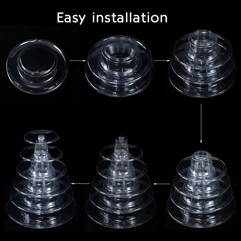 4/6Tiers Round Macaron Tower Stand Desserts Cupcake Display Rack Tray For Wedding Birthday Party Cake Decoration Christmas - купить по