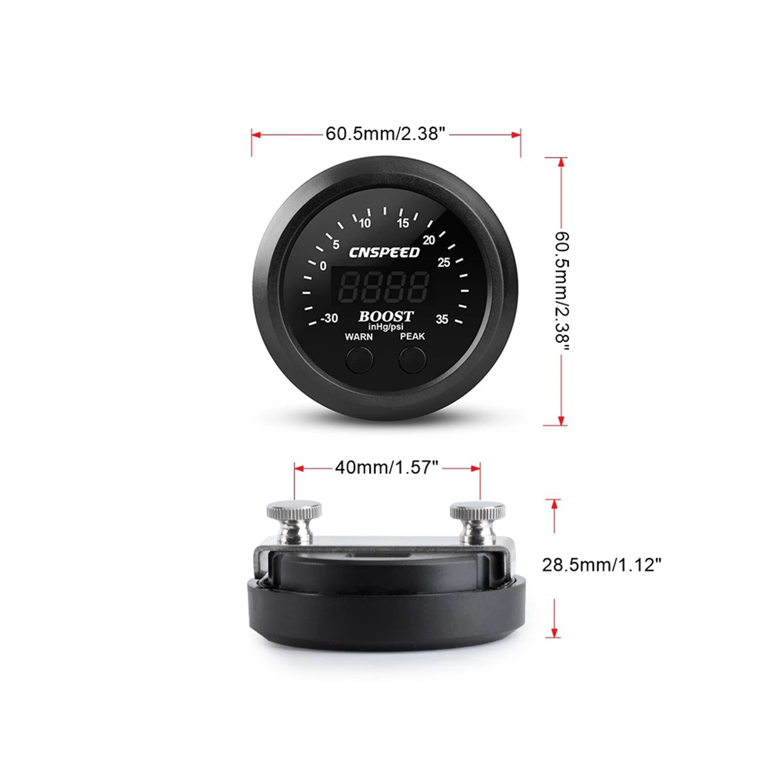 

Exhaust Gas Temperature Black Dial LED Light Fits Truck