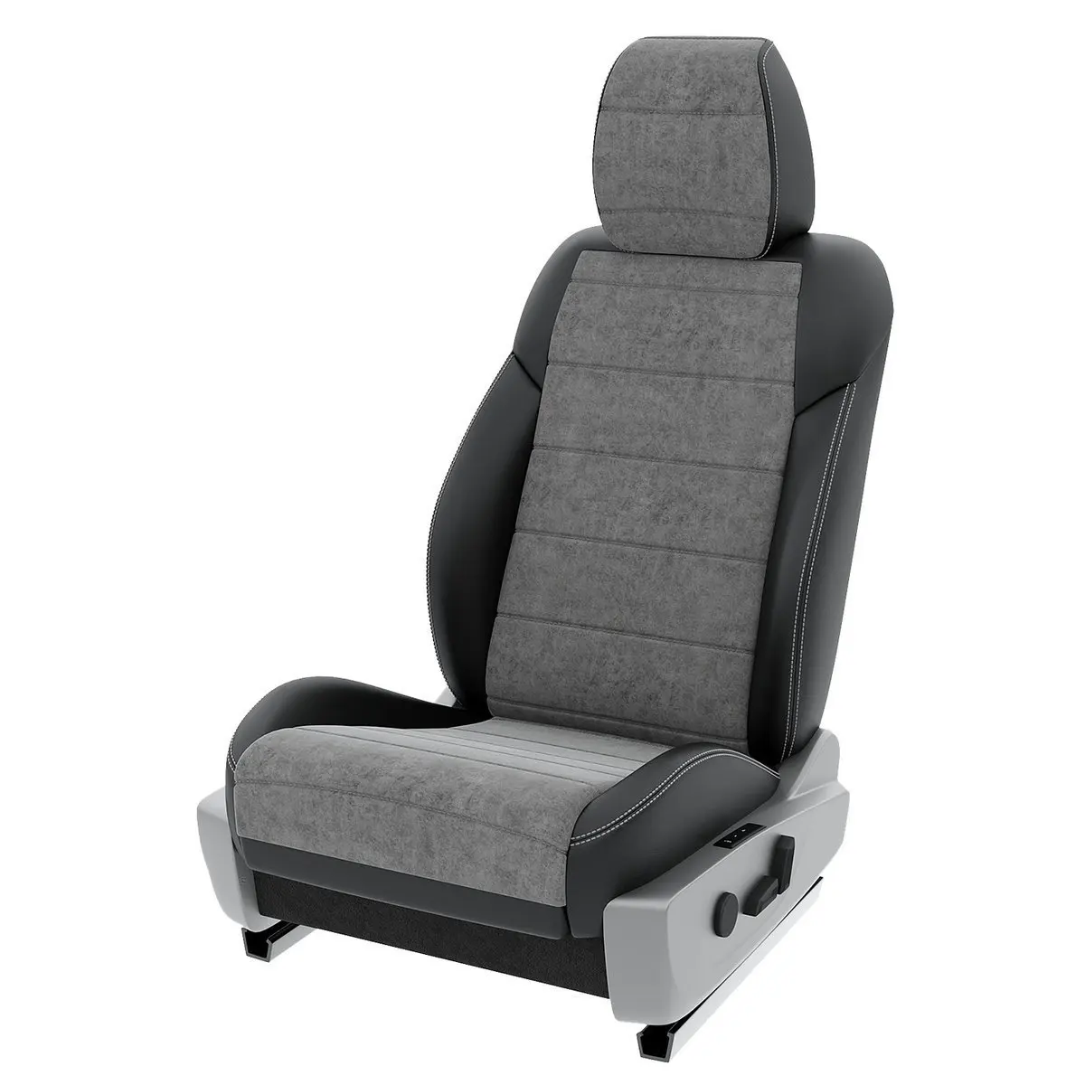 Чехлы на сиденья Volkswagen Touareg 2 2010-2018 Черный Серый