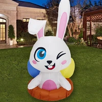 new giant easter inflatables bunny with carrot outdoor indoor easter holiday decor home outdoor party prop