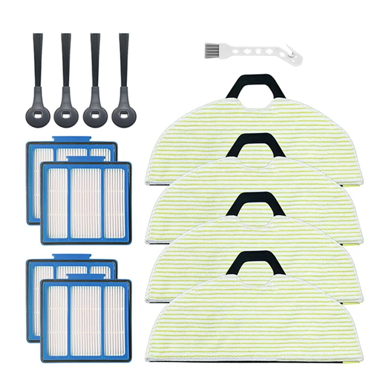 

Replacement HEPA Filter Screen /Mop Cloth /Side Brush Kits Replacement Parts For Shark RV2001WD Robot Vacuum Accessories