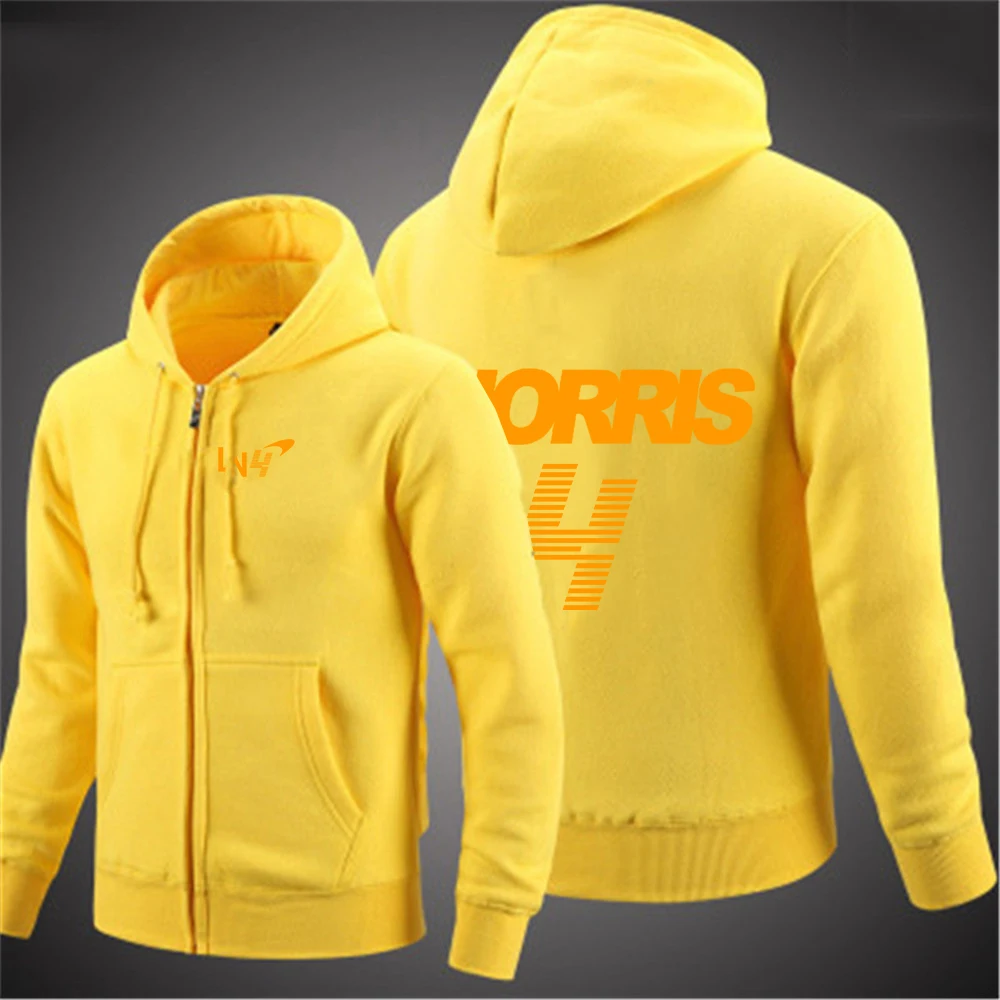 

F1 McLaren racing fans 2023 men's Lando Norris spring new printed zipper hoodie Harajuku leisure jacket hip-hop sweatshirt top.