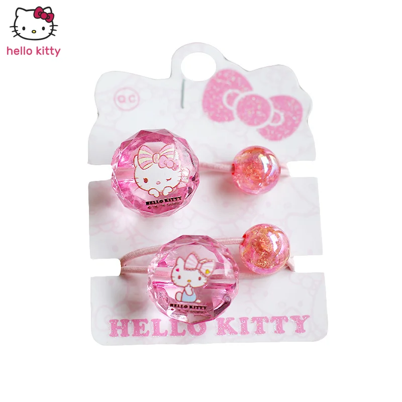 

Милая резинка для волос Hello Kitty с кристаллами, резинка для волос для девочек, резинка для волос, повязка на голову, подарок на день рождения