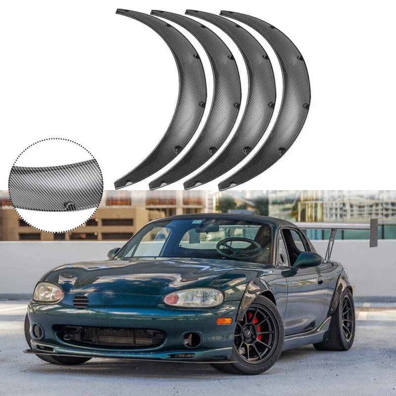 

4.5"; Carbon Fiber Fender Flares Wheel Extra Wide Arches Body Kit For Mazda MX-5 Miata 2006-22