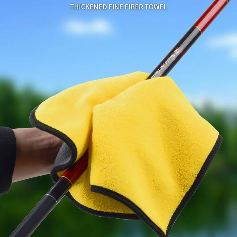 

Outdoor Sports Thickening Fishing Towel Non-stick Absorbent Fishing Clothing Wipe Hands Soft Towel Fishing Accessories Equipment