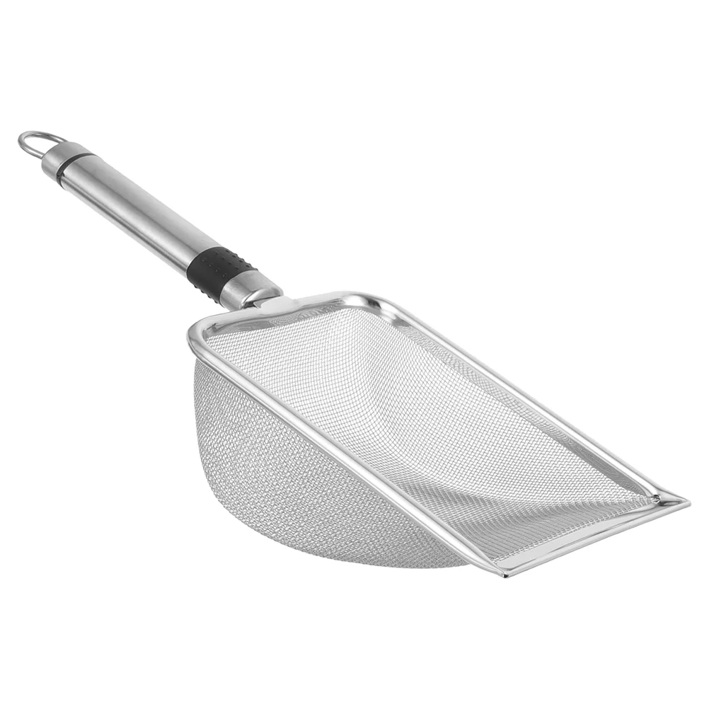 

Litter Sifter Scooper Cats Stainless Steel Litterbox Holder Pooper Metal