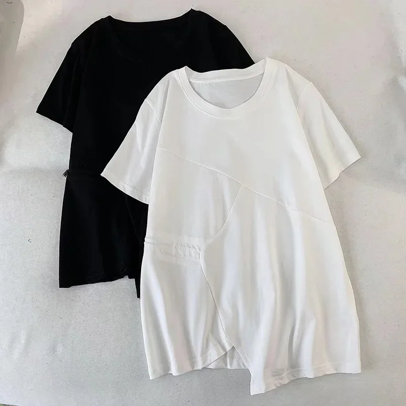 

Новинка лета 2022, модная женская Футболка для беременных с круглым вырезом и коротким рукавом