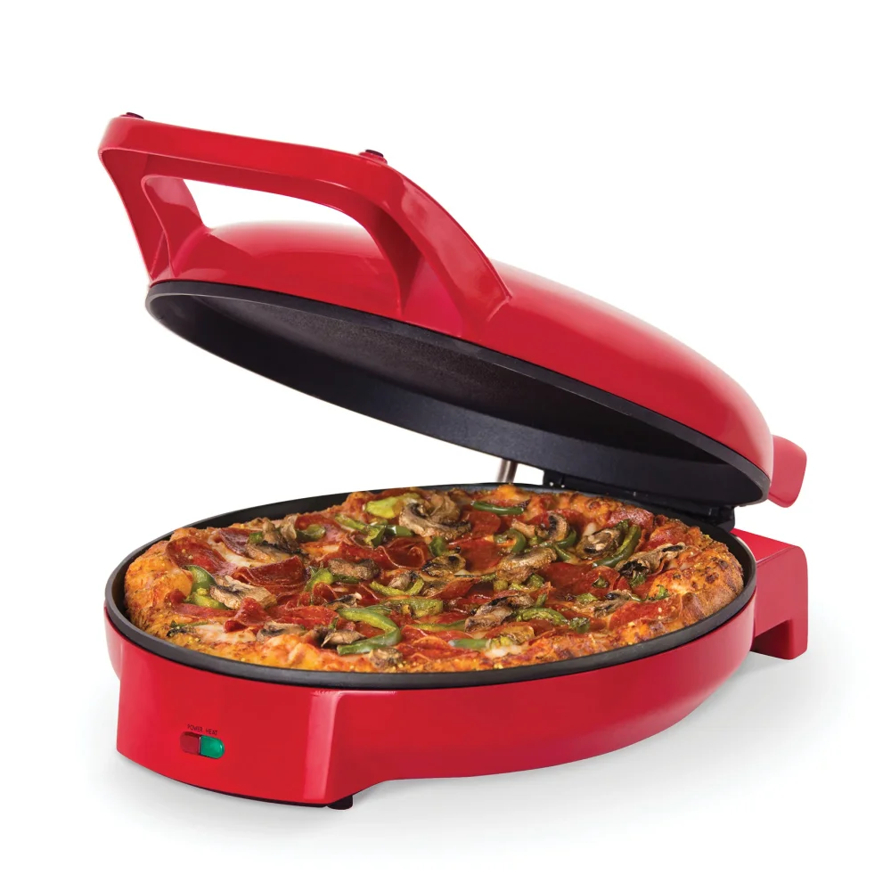 

Double Up Round Skillet, 2 Cooking Surfaces, 12 Inch, Red Pizza Maker