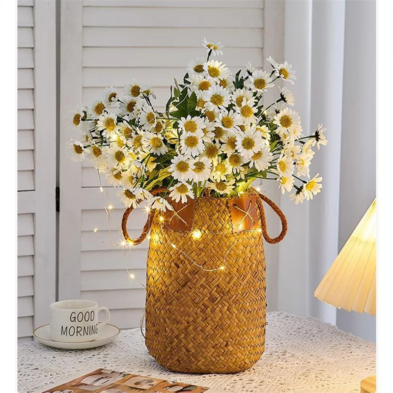 

Плетеная корзина, органайзер для игрушек, складная плетеная корзина для белья, цветочный горшок для дома и сада