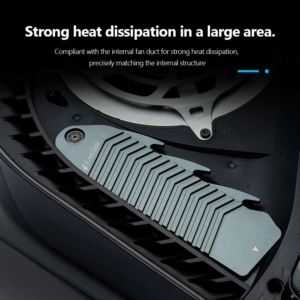 

FinalCool for PS5 NVME M.2 SSD Heatsink Cooling Metal Sheet Thermal Pad for PS5 M.2 Cooler Game Console Heatsink Kit