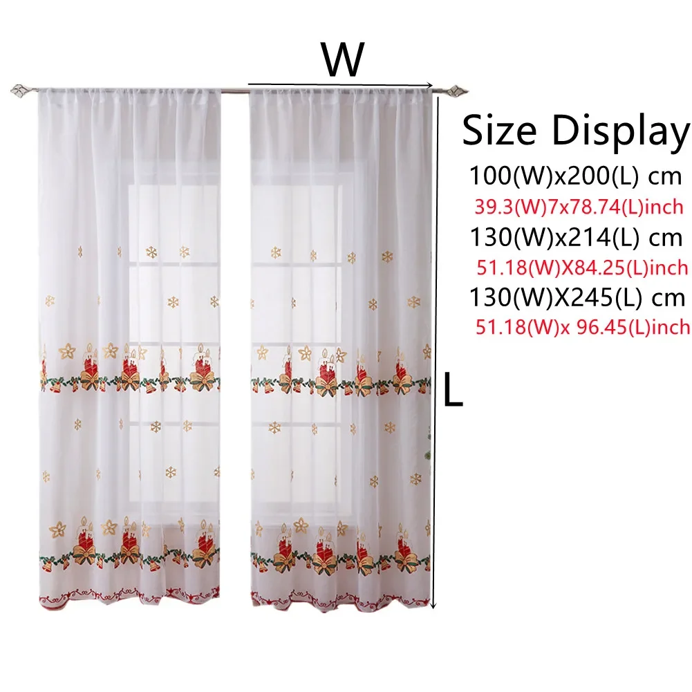Рождественские шторы длиной 84/78/96 дюймов для украшения гостиной рождественская