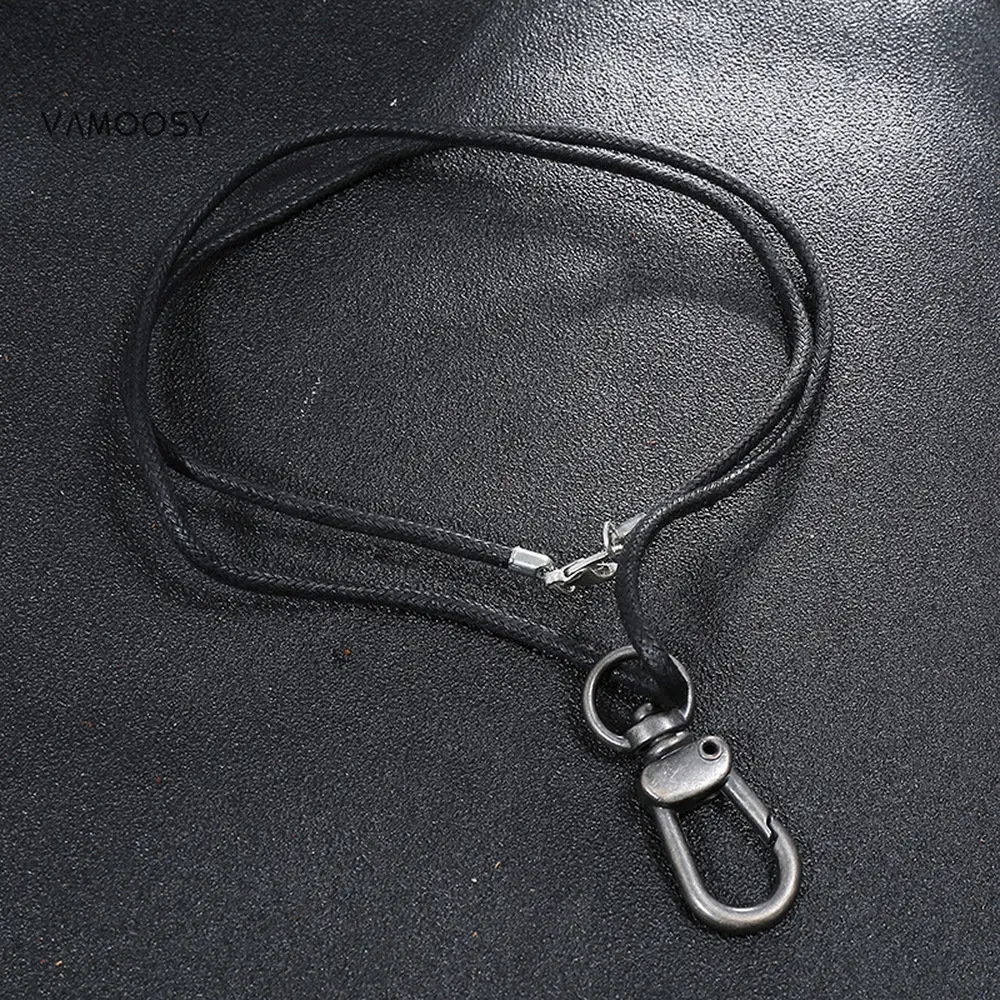 

Punk Leather Necklaces for Men Cross Nail Peace Clover Pendant Cord Black Brown Adjustable Wax Rope Women Choker Goth Jewelry