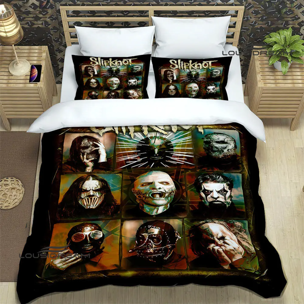 

S-SLIPKNOT band printed Bedding Sets exquisite bed supplies set duvet cover bed comforter set bedding set luxury birthday gift