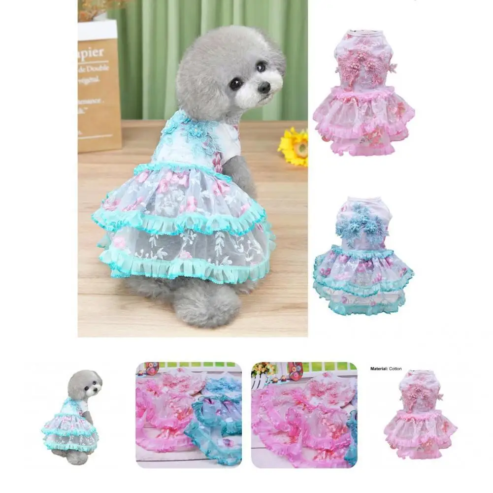 

Stylish Summer Dog Dress Non-shrink Washable Pet Skirt Puppy Sleeveless Clothes Pet Dress Pet Vest