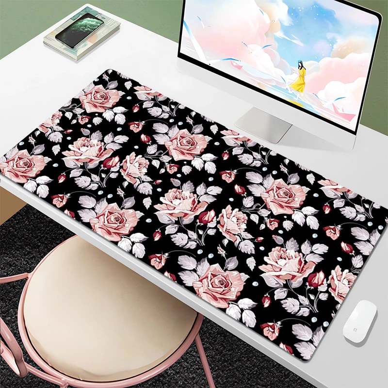 

Plant Flowers Pad Mouse Ped Pc Gamer Desk Gadgets Computer Accessories Mousepad Xxl Rubber Mat Gaming Laptops Mausepad Deskmat